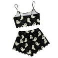 thumbnail image 4 of Bjutir Halloween Short Set For Women Sleeveless Tank Top And Shorts Set Casual Halloween Print 2 Pieces Set Pajamas Set Black, 4 of 4