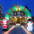 thumbnail image 4 of 10 FT Christmas Inflatable Archway with Santa and Snowman, LED-Lit Holiday Decor, Waterproof Polyester,Ideal for Outdoor, Lawn, Garden, Yard, Party Holiday Decorations, 4 of 7