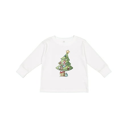 

Inktastic Christmas Tree Boys or Girls Long Sleeve Toddler T-Shirt
