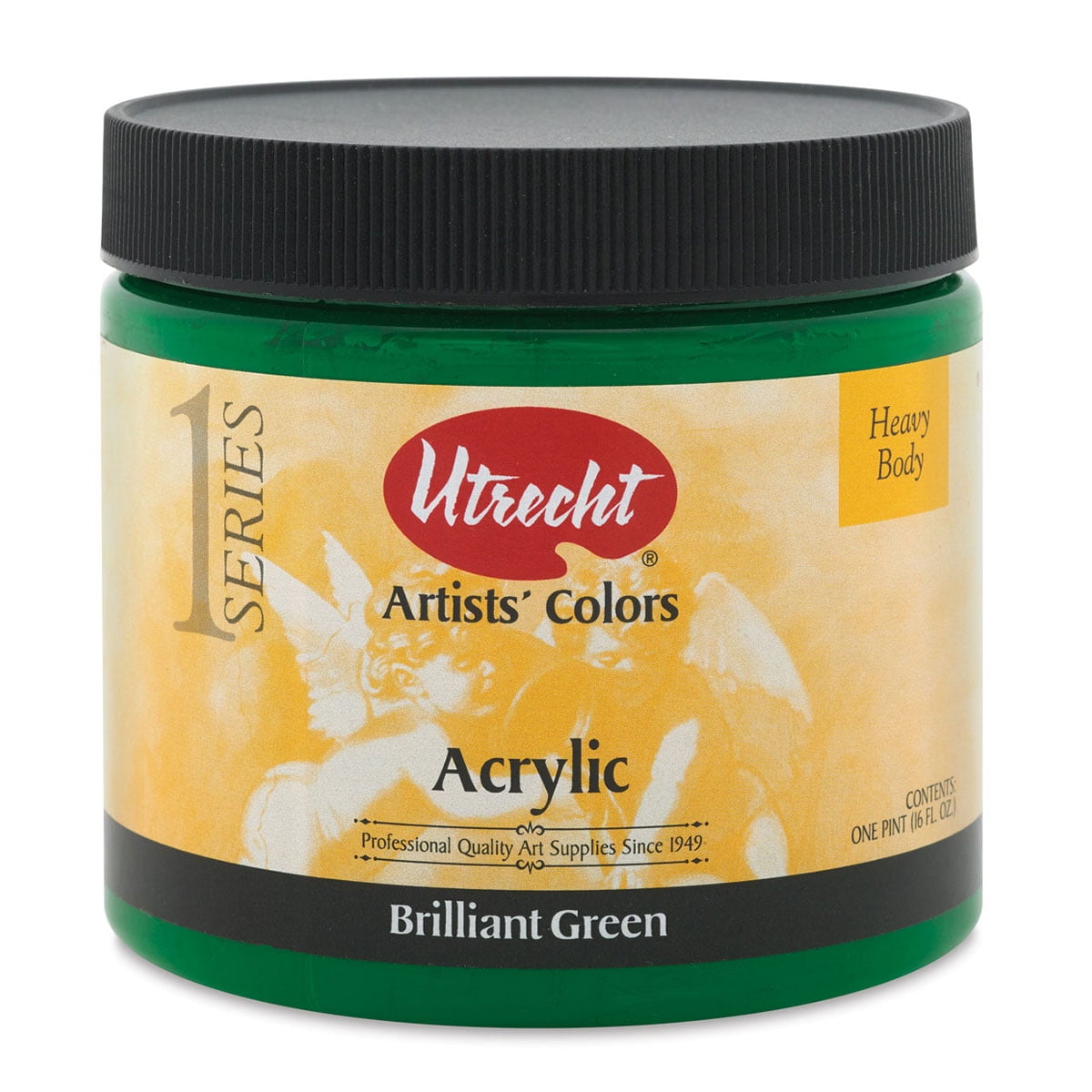 Utrecht Artists' Acrylic Paint - Brilliant Green, Pint