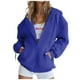 thumbnail image 2 of Puntoco Moda Mujer Cremallera Cuello en V Jersey tops Blusa de manga larga con capucha Sudadera Puntoco Puntoco-3553, 2 of 7