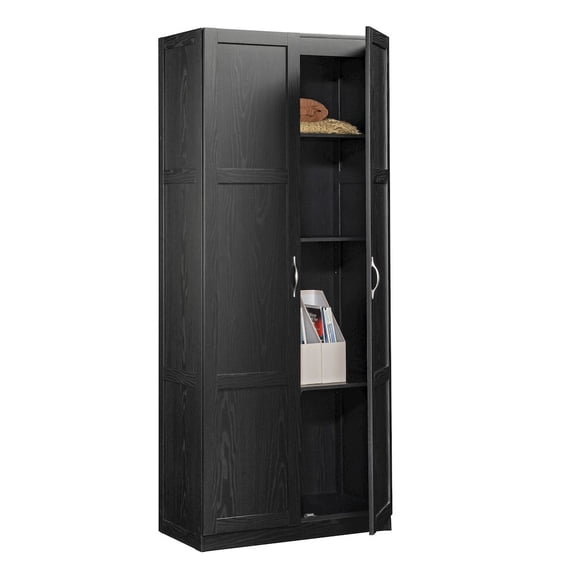 Sauder Select Engineered Wood Storage Cabinet in Black Finish