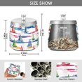 thumbnail image 2 of Yayeee Ashtray with Lid for Cigarette Smokeless Stainless Steel Home Ash Holder, Hand Drawn Sailboats, 2 of 7