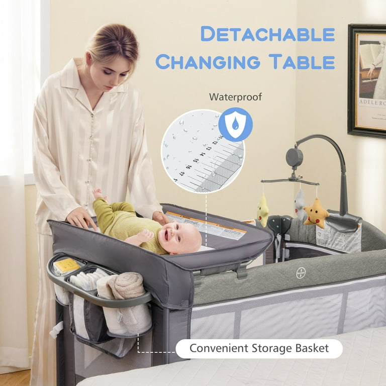 BABYL セット Olakids Baby Bedside Sleeper, 5-in-1 Bassinet with