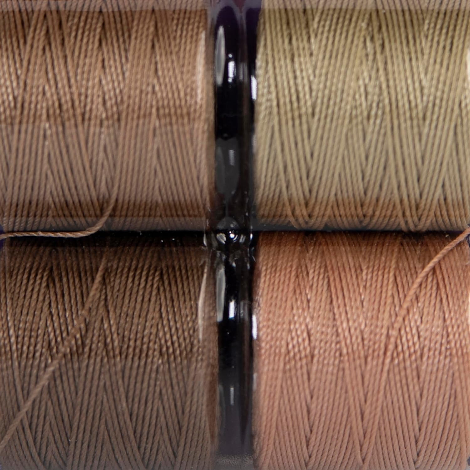 The Beadsmith S-Lon Bead Cord – .5 mm Nylon Cord, 4-pack, Warm Neutrals Mix, TEX210, 77 Yards