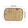 thumbnail image 2 of Roll Cutlery Storage Bag Portable Camping Picnic Tool Pouch Insulated Kitchen Organizer Waxed Canvas Travel for Chefs, 2 of 8