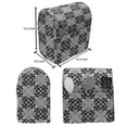 thumbnail image 5 of Geometric Lounger Chair Bag, Sketched Nested Design of Overlapping Diamond Outlines and Chain Links, High Capacity Storage with Handle Container, Lounger Size, Black and Pale Grey, by Ambesonne, 5 of 5