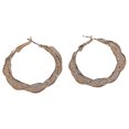 thumbnail image 1 of Guardurnaity Pendientes de aro trenzados para mujer, hipoalergénicos y ligeros, de lujo, con lazo brillante, de primera calidad. Ropa, zapatos y accesorios Miscelánea Plata, 1 of 6