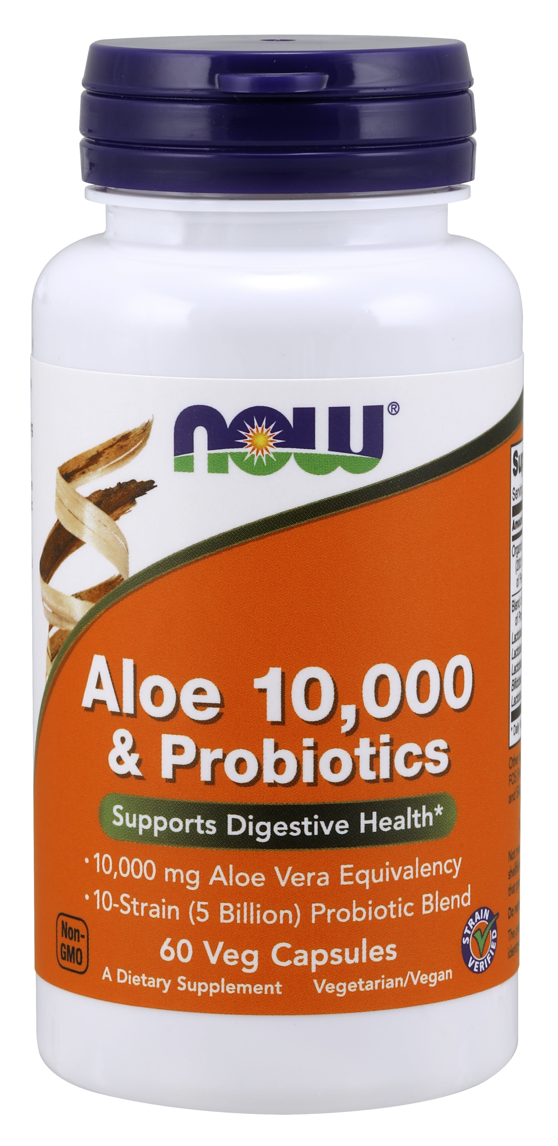 NOW Supplements, Aloe 10,000 & Probiotics with 10-Strain ... NOW Supplements, Aloe 10,000 & Probiotics with 10-Strain ...