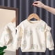 thumbnail image 3 of Suéter de felpa para niñas, suéter informal de cuello redondo a la moda para bebés de otoño, sudadera cálida de princesa para invierno, chaqueta para niños de 0 a 6 años, 3 of 5