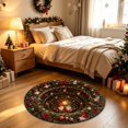 thumbnail image 4 of 3D Illusion Christmas Rugs,23.62" Optical Illusion Round Mat, Machine Washable, Velvet Christmas Decor, Living Room & Bedroom, Festive Holiday Decor(D), 4 of 6