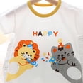 thumbnail image 3 of Sopiago Newborn Baby Boy Romper Summer Clothes Short Sleeve Round Neck Playsuit Infant Boy Outfit Baby Boy's Clothing White,6-9 Months, 3 of 4