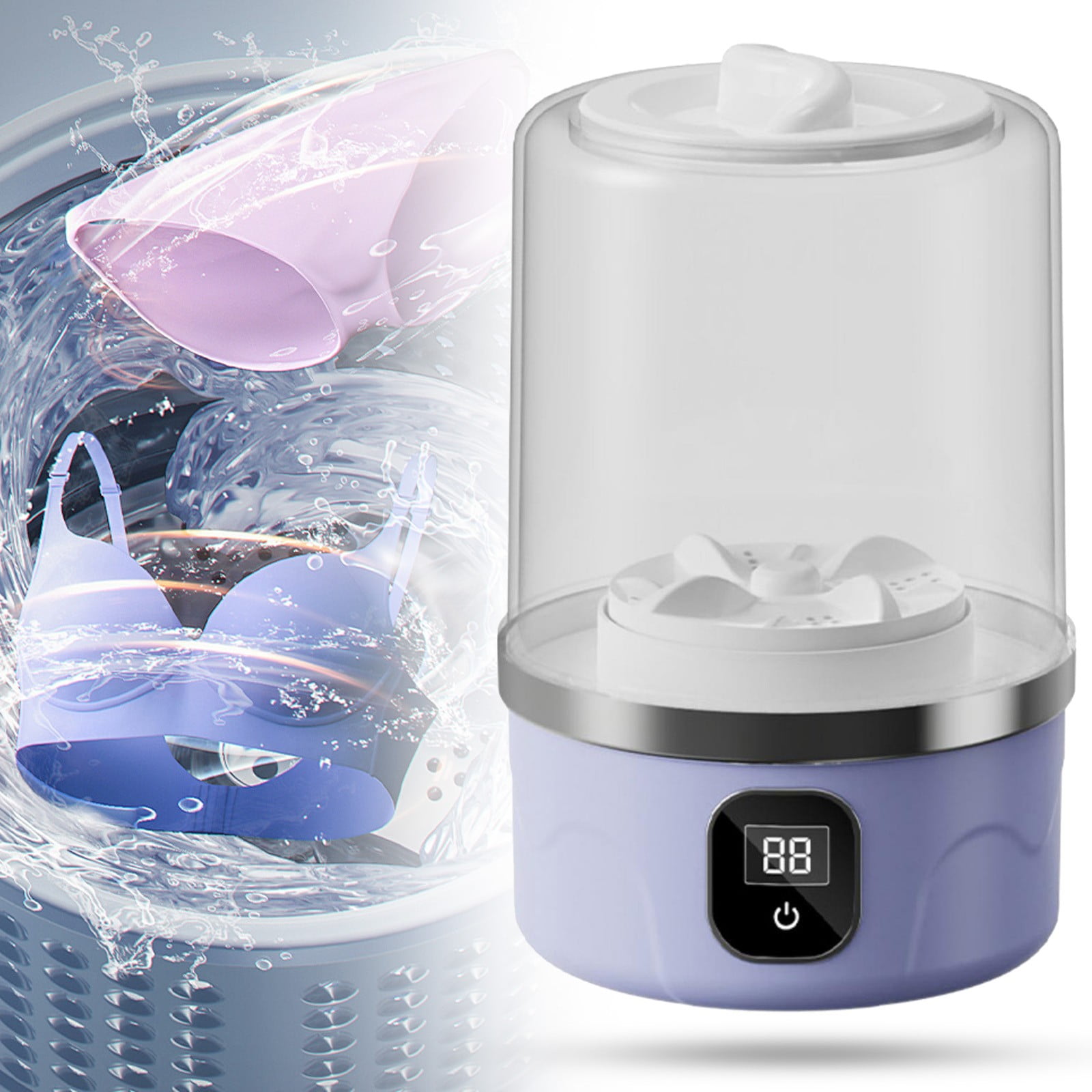 WMGHA Underwear Washer,Portable Mini Washing Machine,2025 Upgraded Mini Washings Machines,Rechargeable Cordless Washing-Machine, Laundry Cup for Bra,Underwear,Socks,3000mAh Wireless Power