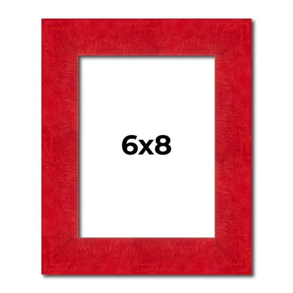 6x8 Frame Red Burl Solid Wood Picture Frame Width 1.75 Inches | Interior Frame Depth 0.5 Inches |