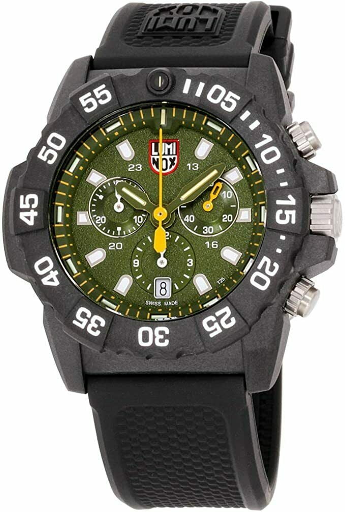 Luminox Navy Seal XS.3597 Green Dial Chronograph Swiss Quartz Men's ...