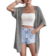 thumbnail image 3 of Zeagoo Lightweight Crochet Cardigan for Women Summer Boho Short Sleeve Open Front Knit Oversized Cardigans, 3 of 6