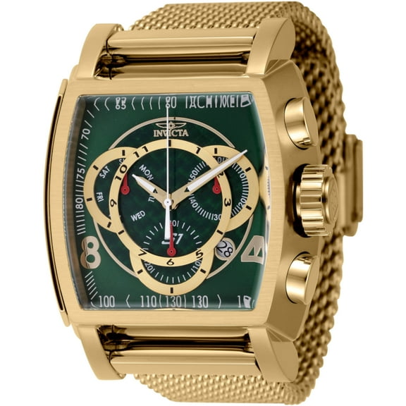 Invicta 46015 Men's S1 Rally Chronograph Green and Gold Dial Watch