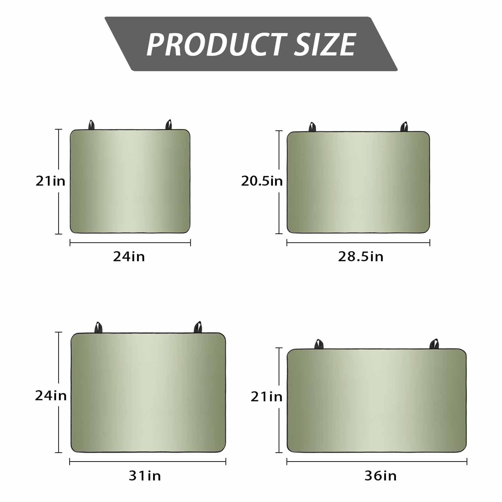 Sage Green Ombre Stove Top Cover for Electric Stove, Heat-proof & Non Slip Glass Top Stove Cover Protector, Modern Gradient Abstract Art Kitchen Flat Cooktop Rubber Mat 24x21 Inches