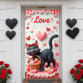 thumbnail image 5 of Pink Flamingo Happy Valentine's Day Banner Red Roses Romantic Design Heart Elements Gold Glitter for Couples Romantic Party Indoor Decoration Valentine's Celebration, 5 of 8