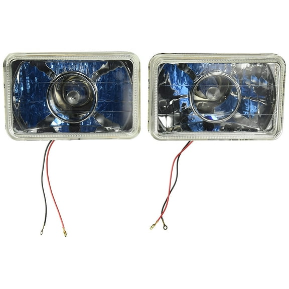 Spec-D Tuning LHP-4X6 4X6 Diamond Cut Sealed Beam Projector Headlights Chrome H4