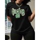 thumbnail image 1 of Camiseta de cuello redondo con estampado del Día de San Patricio, camiseta informal de manga corta para las cuatro estaciones, ropa de mujer, top deportivo de ocio, 1 of 8