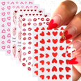 thumbnail image 1 of Pegatinas para decoración de uñas CNSyBaris con diseño de corazón en 3D para el Día de San Valentín, 1 of 9