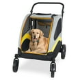 "Large BingoPaw Gray Pet Carrier Stroller for Medium Dogs/Cats, 4