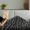 thumbnail image 3 of Alien Soft Flannel Fleece Throw Blanket, Funny Monster Mutant Science in a Spooky Theme of Microorganisms Print, Cozy Plush for Indoor and Outdoor Use, 50" x 60", Grey and Charcoal Grey, by Ambesonne, 3 of 5