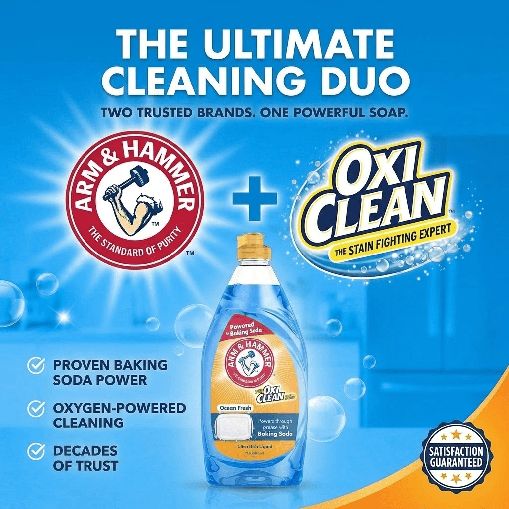Arm & Hammer + Oxi Clean Ultra Dish Liquid Soap, Ocean Fresh, 24 fl oz