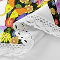 thumbnail image 4 of SKYSONIC Girl Flowers Butterflies Round Tablecloth 60inch Indoor Wrinkle Free, Spring Valentine's Day Circular Lace Table Cover Washable for Kitchen Dining Decor, 4 of 7