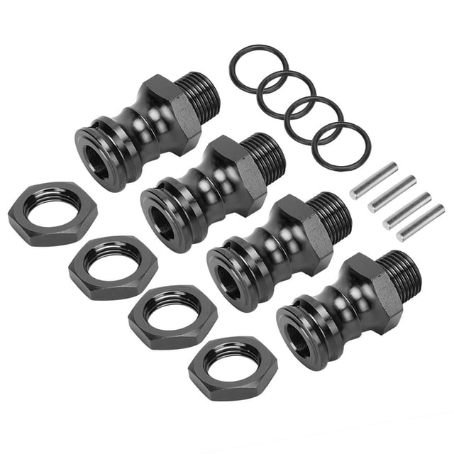 RC Car Wheel Extension Adapter,4pcs Aluminum Alloy 17mm Hex 23mm Wheel Extension Adapter for 1/8 RC Car Model