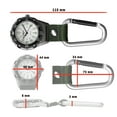 thumbnail image 4 of Dakota Aluminum Backpacker Clip Watch, Outdoor Gifts for Men and Women - White/Moss, 4 of 8