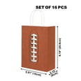 thumbnail image 2 of WIRESTER 16 Pack Kraft Gift Bags with Handles, 8.19x5.91x3.15" Paper Shopping Bags for Weddings, Parties & Retail - Football Pattern, 2 of 5