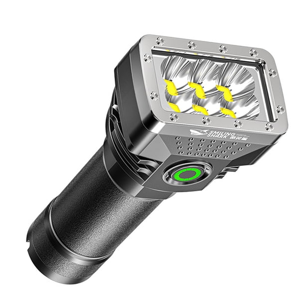 Lámpara Linterna de emergencia de 6 LEDs linterna recargable portátil de aleación Ehuebsd de aluminio de alto brillo para aventura de trabajo al aire libre