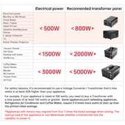 LVYUAN 2000 Watts Voltage Converter 110V to 220V / 220V to 110V Power Converter Step Up & Down Transformer