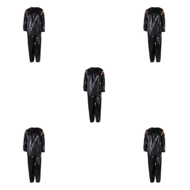 Guardoinrt Quick Sweat Fitness Sauna Suit for Effective Exercise XXXL Black S to 3XL 5Set