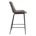 thumbnail image 4 of Byron Counter Stool Brown Counter Stool, Modern Style, Plush and durable faux leather fabric, Plywood, Indoor Bar, 4 of 10