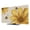 Beige, Yellow, Brown, variant on TV Cover Indoor, White Daisy Rustic Stretch TV Dust Cover Television Screen Protector, Pastoral Flowers Honeybees Burlap Elastic Polyester Display Covers, Monitor Slipcover for LED LCD TVs 75 Inch