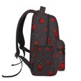 thumbnail image 3 of Fotbe Red Ladybugs On Dark Background Mochila Casual con Estampado para Escuela, Viajes y Actividades al Aire Libre - Duradera, Ligera y Cómoda, 3 of 5