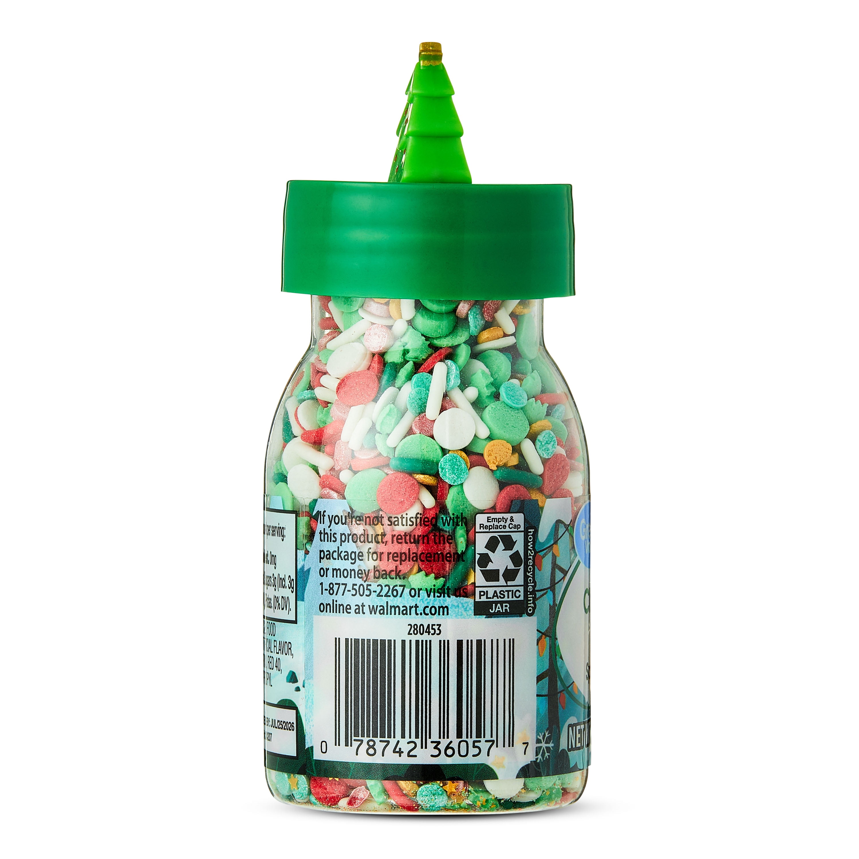 Great Value Christmas Tree Red & Green Dessert Sprinkles, 2.82 oz