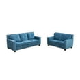 thumbnail image 2 of Aukfa 3-Piece Module Sofa Set for Living Room, 3-Seater Deep Seat Couch, Loveseat, Armchair, Linen, Blue, 2 of 9