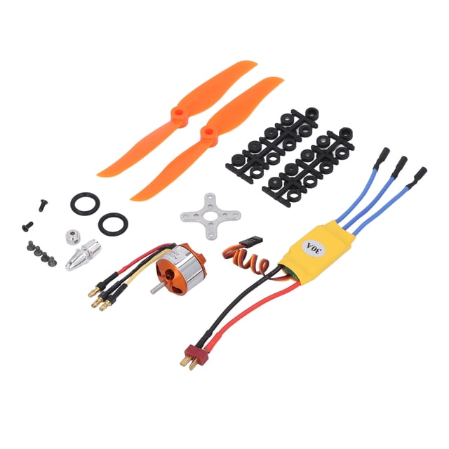 Kit de Hénice Esc RC Motor, Aeronave RC Motor Sin Escobillas 30 A Controlador de Velocidad Eléctrica Alta Eficiencia Para Planeador