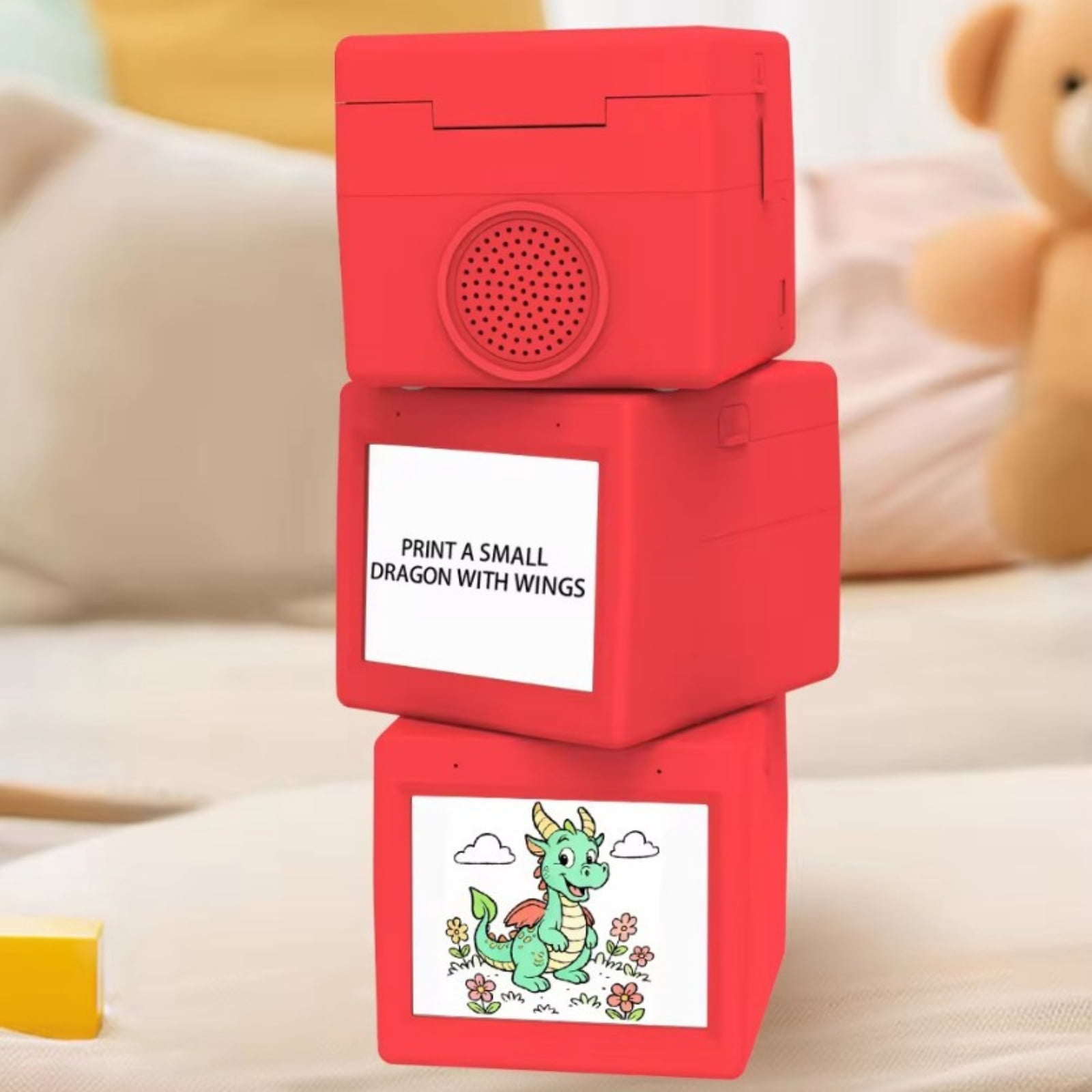 AI Mini Printer with Preview Screen, Voice-Activated Portable Thermal Sticker Printer, Inkless Pocket Printer for Study Notes, Journaling & DIY