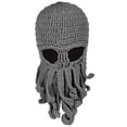 thumbnail image 2 of Gorro de barba divertido, gorro de invierno, gorro de punto, gorro de pulpo, gorro cálido de invierno, gorro, barba Gris claro Colcomx Sombrero de barba unisex, 2 of 8