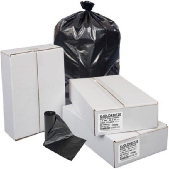 Genuine Joe EJOLD434720 43 x 47 in. Resin Everyday Genuine Joe Low-Density Can Liners - 45 gal Capacity - 1.50 mil 38 Micron Thickness - Black - Pack of 100