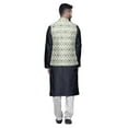 thumbnail image 3 of Atasi Kurta Churidar Uni Pyjama et Ensemble de Veste Nehru Imprimée pour Tenue de Fête pour Hommes, 3 of 3
