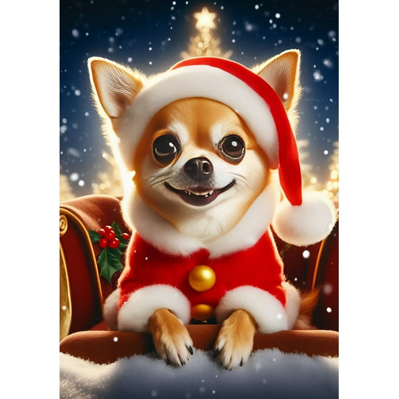 Chihuahua Tan Smooth - Best of Breed DCR Christmas Garden Flag 12" x 17"