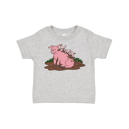 

Inktastic Cute Pig Family Playing in Mud Boys or Girls Toddler T-Shirt