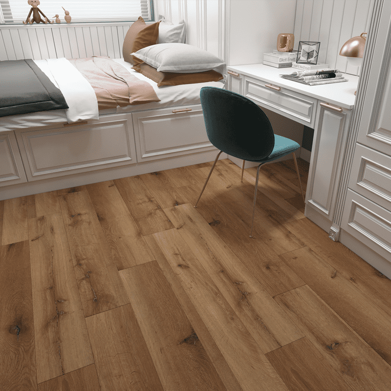Barcelona (warm oak brown) 20 MIL Wear Layer 5.5mm Thick x 9 in. W x 60 in. L Click Lock Waterproof Luxury Vinyl Plank Flooring with IXPE (30.18 sqft/case)