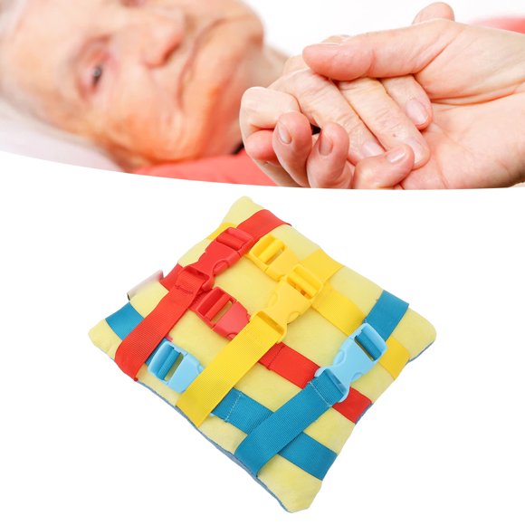 Almohada con hebilla para demencia alivio del estrés color rico calmante desarrollo motor fino almohada suave con hebilla para Alzheimer para personas mayores para pérdida ANGGREK Otros